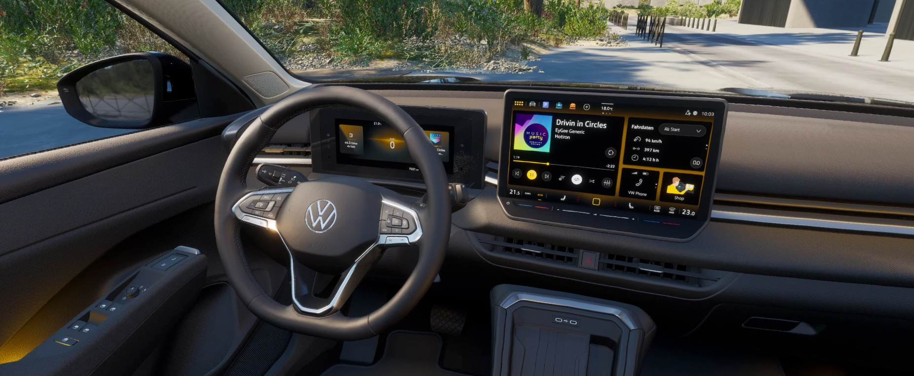 Der Volkswagen T-Roc Life - Innenansicht - Jetzt bei deinem Volkswagen Autohaus Mothor in Brandenburg leasen.