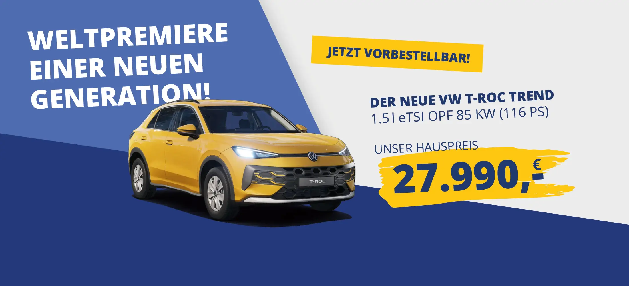 Der neue VW T-Roc als Weltneuheit im November in deinem Autohaus Mothor in Brandenburg