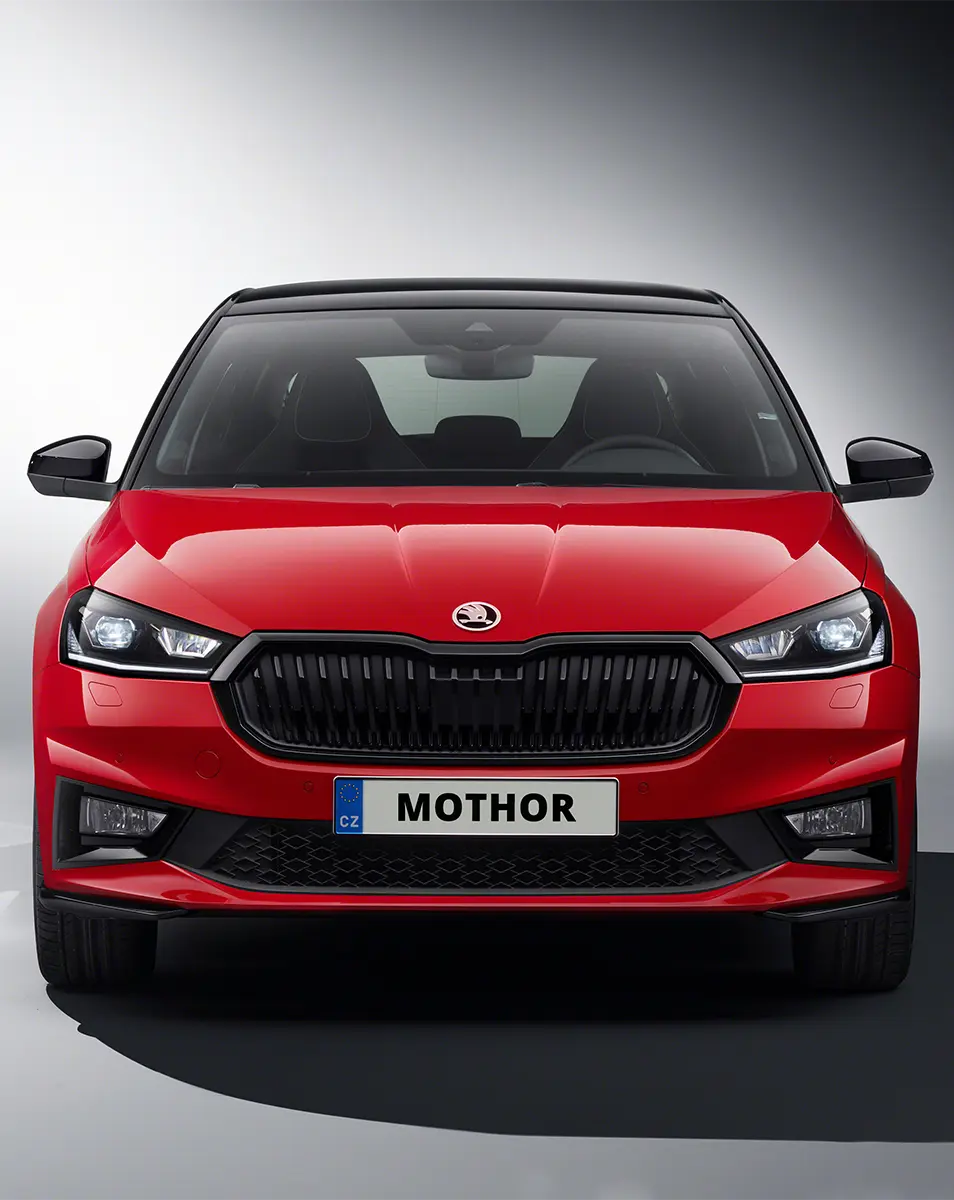 Der Skoda Fabia - Frontalansicht- Jetzt den Fabia bei deinem Skoda Autohaus Thormann / Mothor in Stendal, Gardelegen oder Brandenburg kaufen oder leasen!