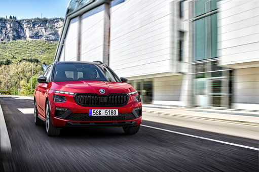 Der Skoda Kamiq Essence - Frontansicht - Jetzt den Kamiq bei deinem Skoda Autohaus Thormann / Mothor in Stendal, Gardelegen oder Brandenburg leasen!