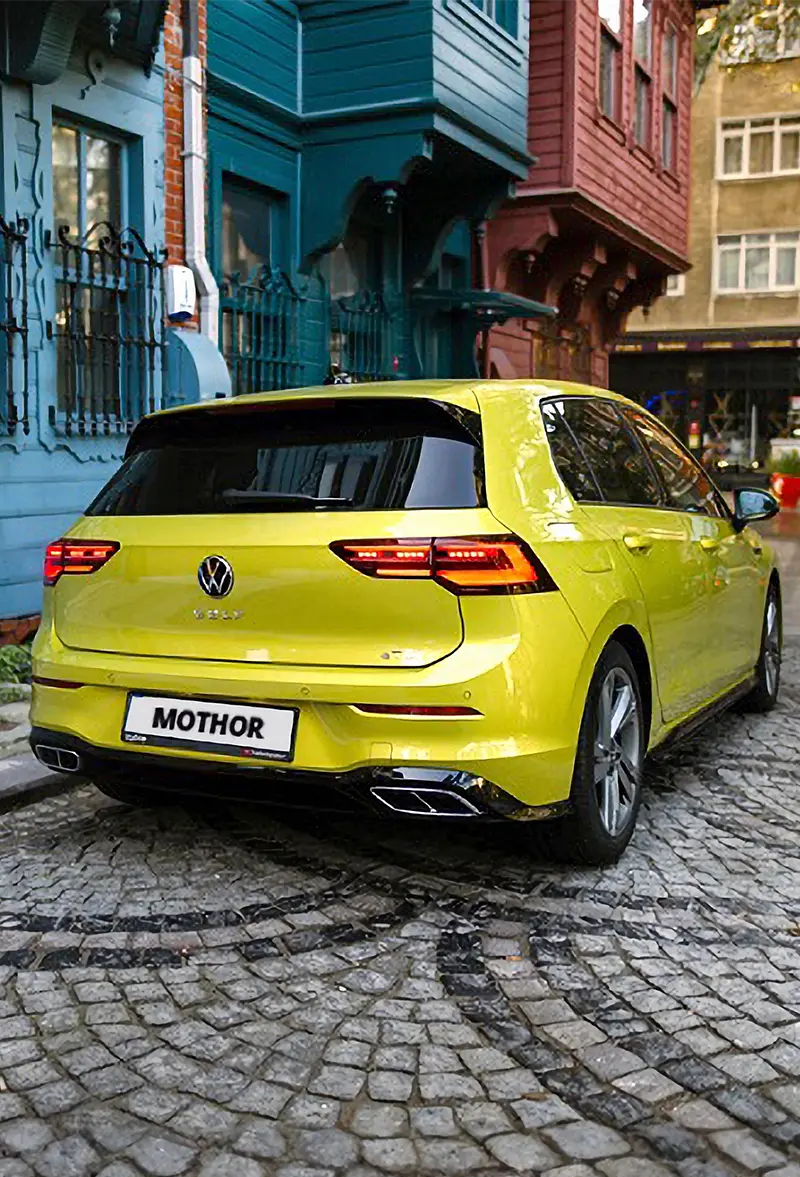 Der Volkswagen Golf R-Line - Außenansicht- Jetzt den Golf R-Line bei deinem Volkswagen Autohaus Mothor in Brandenburg leasen